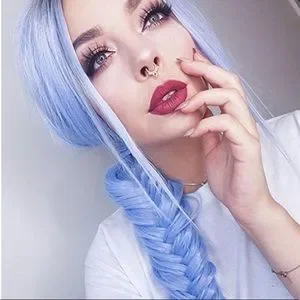 ? VALENCIA 24”  Blu LaceFront Wig ? CERULEAN Custom Colored Lace Front Wig (Large Cap, Aqua Blue  main image 4